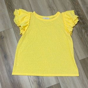 LIKE NEW Loft Flutter Sleeve Top